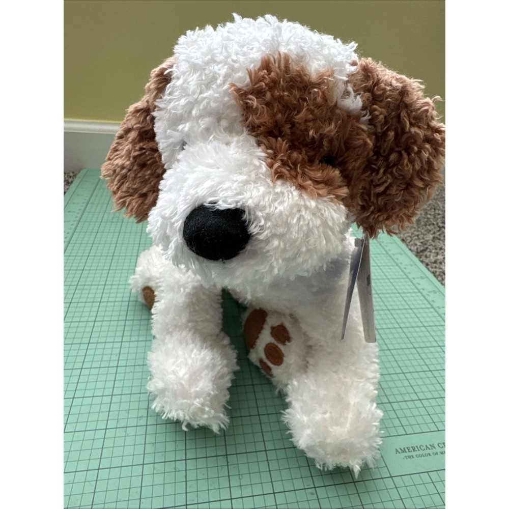 Kohls Cares Plush Raggedy Ann & Andy Rags Puppy Dog Plush Floppy White Brown 11"